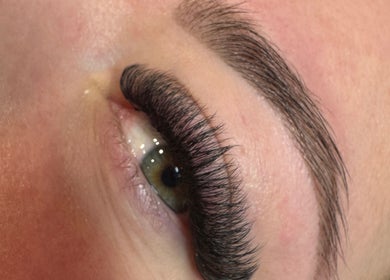 Close-up of lash extensions at Chloe Louise Beauty & Aesthetics, Estetica Skin & Laser, England, England, GB.