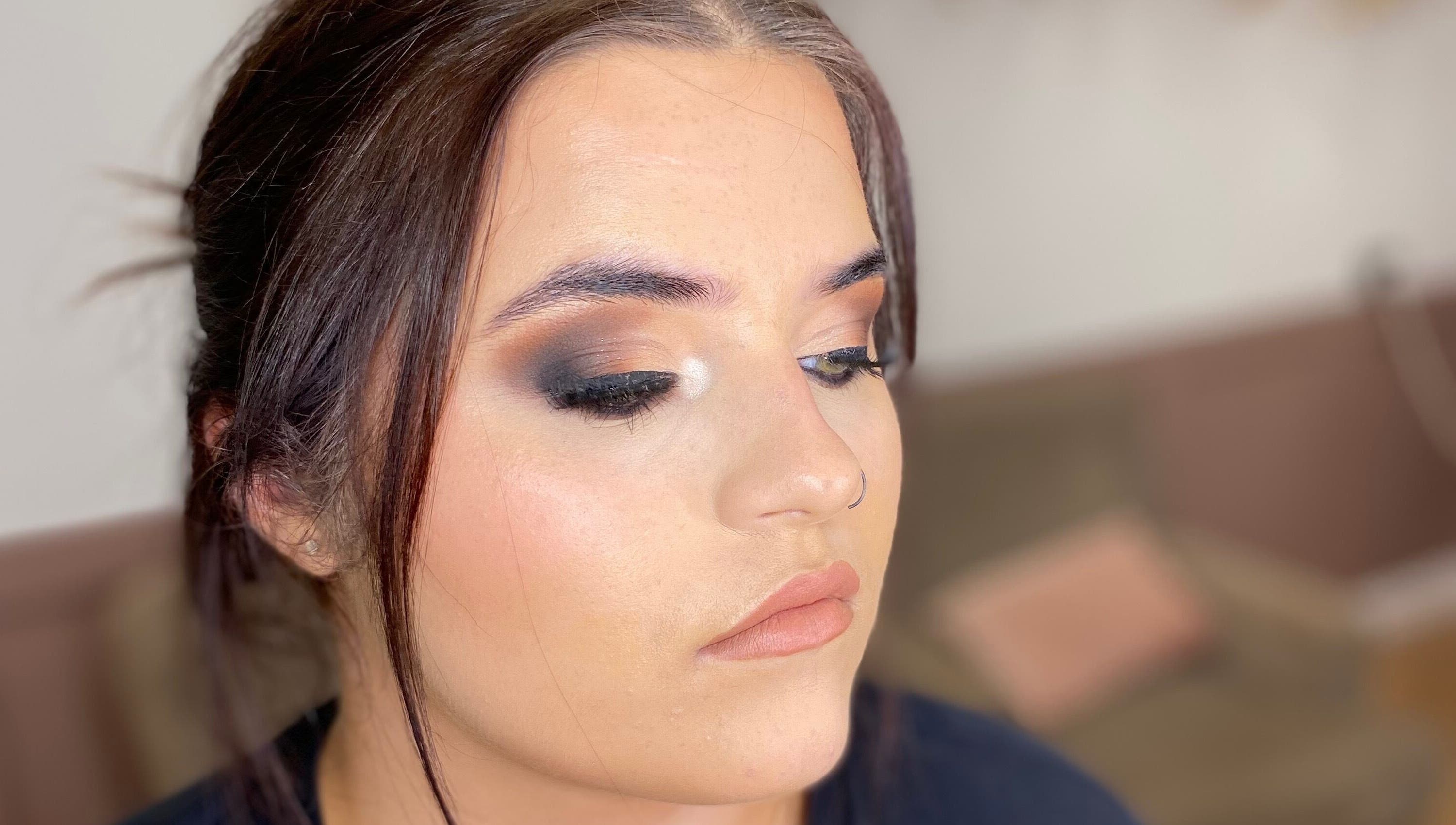 Elegant eye makeup at Saragh's Serenity Beauty Studio, Tullamore, County Offaly, IE.