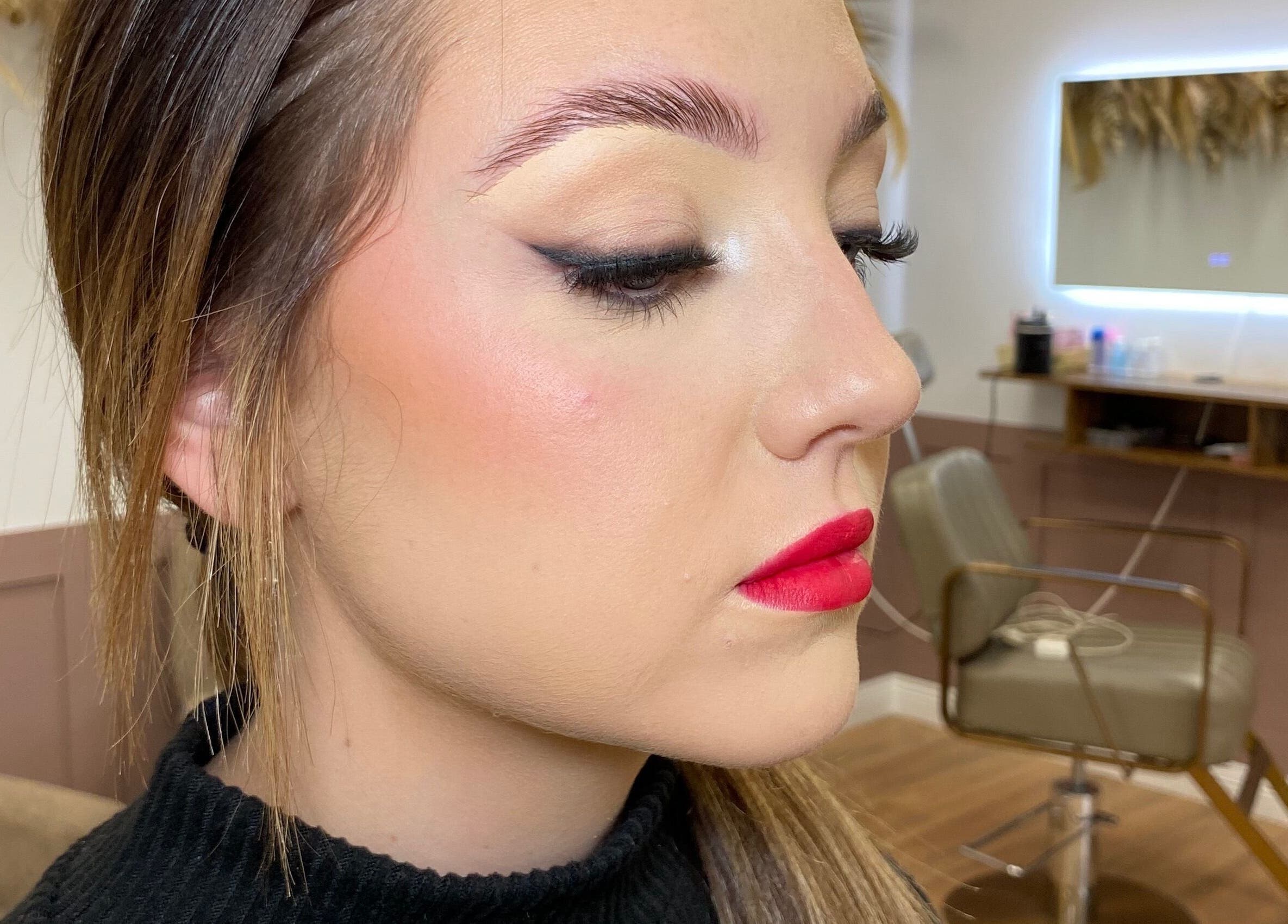 Close-up of makeup artistry at Saragh's Serenity Beauty Studio, Tullamore, County Offaly, IE.