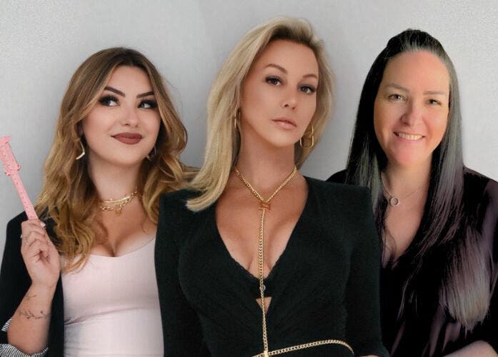 Beauty specialists at Cosmopolitan Beauty Bar, Springwater, Ontario, CA, showcasing expertise and elegance.