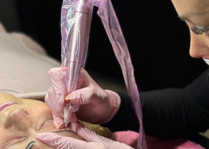 Cosmetic tattooing at Cosmopolitan Beauty Bar in Springwater, Ontario, CA.