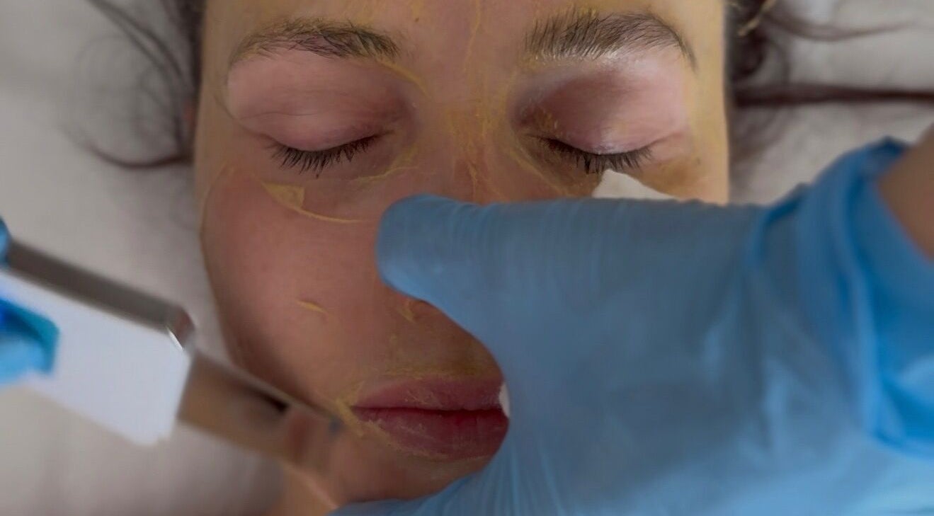 Facial treatment at Balwyn Retreat Sanctuary in Melbourne, Victoria, AU enhances skin glow.