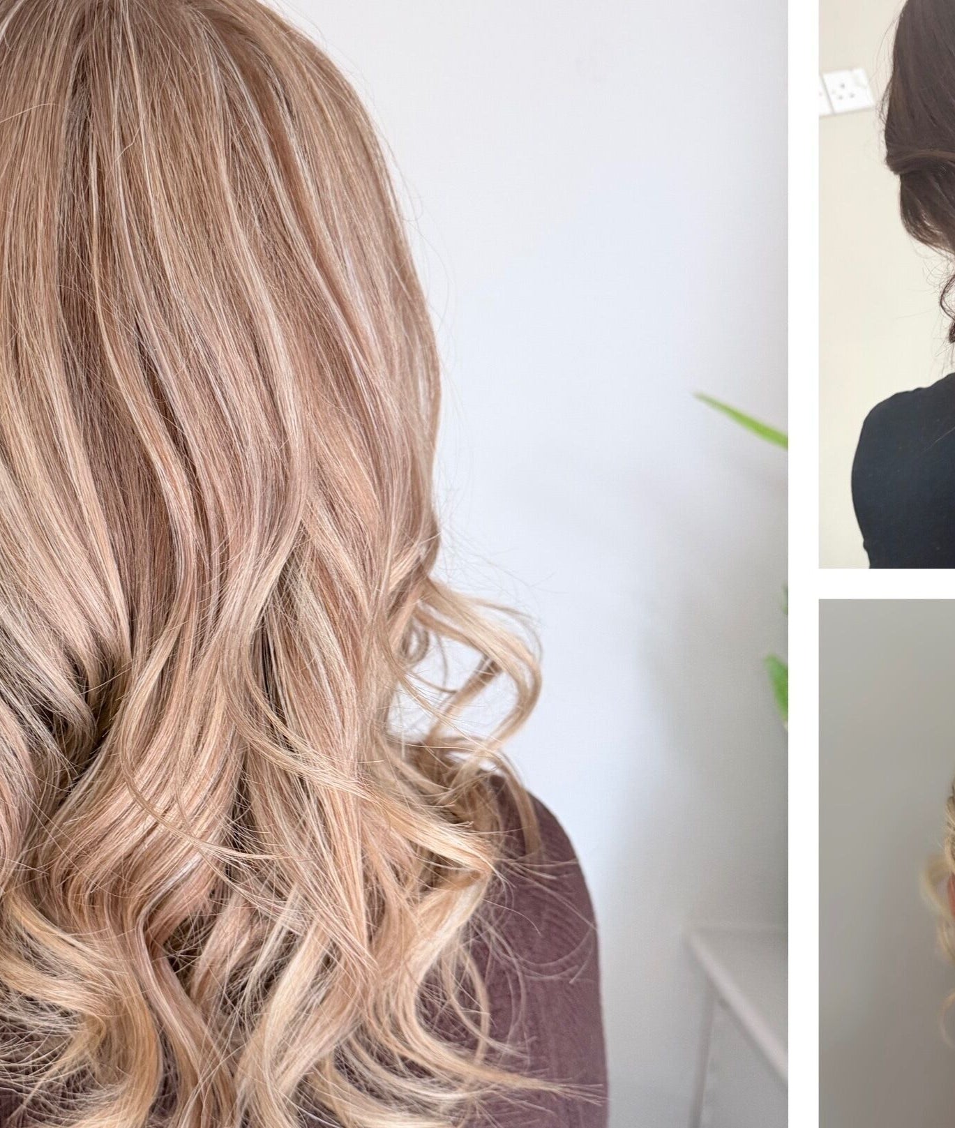 Stylish hair designs at CGhairdesign at The Loft Hair Expertise in March, England, GB showcasing curls and updos.