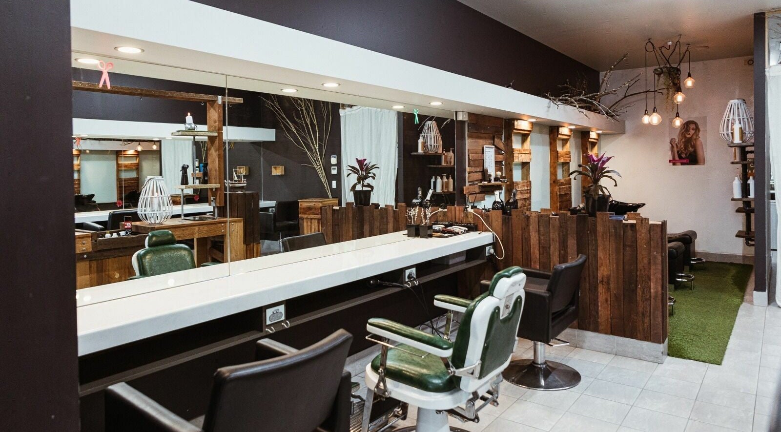Stylish interior of Epoch Hair, Redbank Queensland AU, showcasing chic salon decor and modern design.