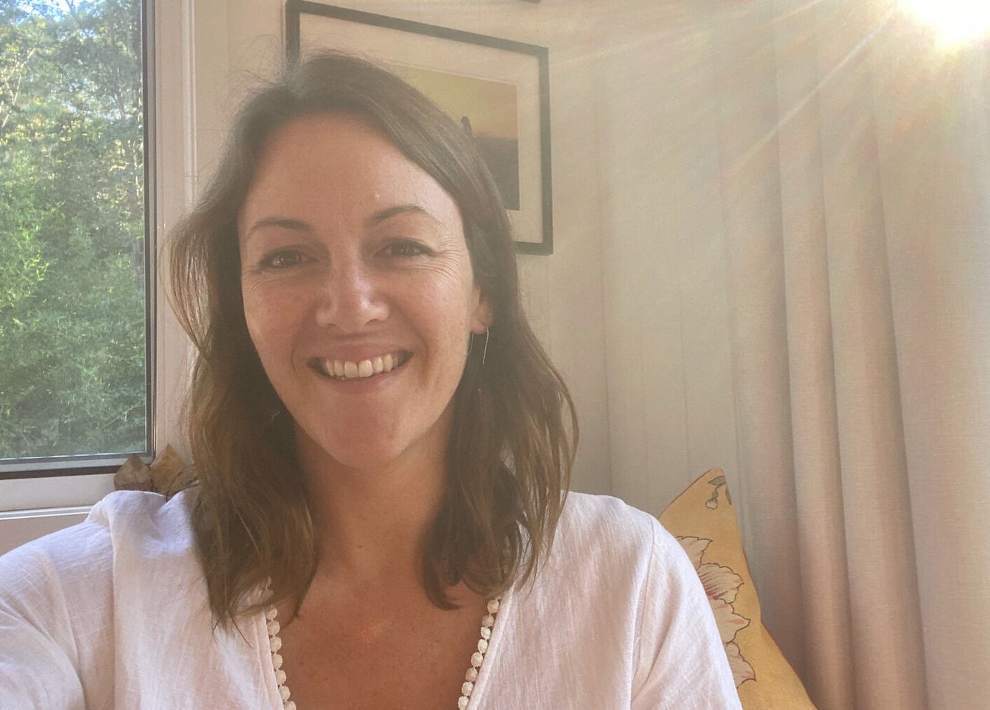 Relaxed atmosphere at Amaroo Wellness, Landers Shoot, Queensland, AU with natural light and a view of greenery.