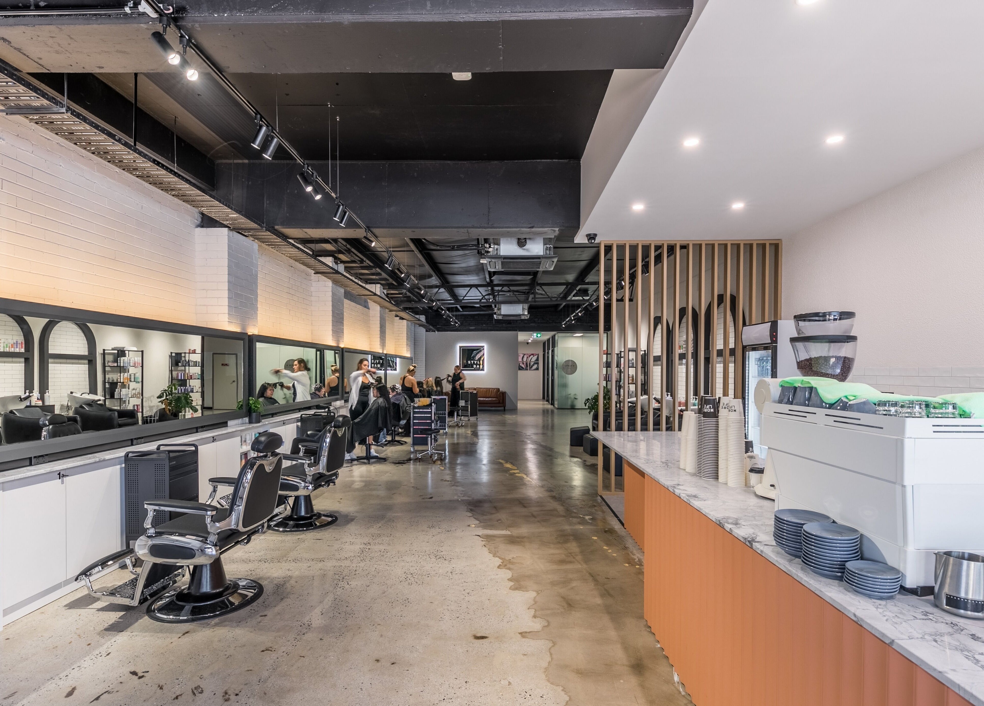 Modern salon interior at Leyla D Skin Body Brows in Werribee, Victoria, AU, showcasing stylish seating and decor.