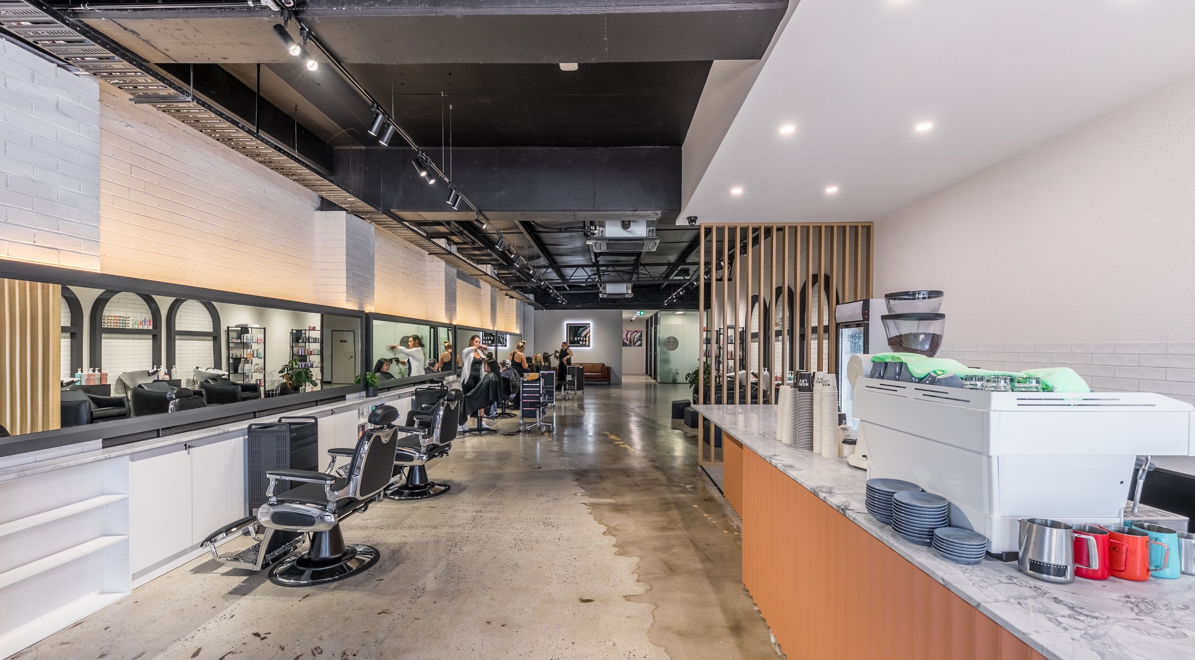 Modern salon interior at Leyla D Skin Body Brows in Werribee, Victoria, AU, showcasing stylish seating and decor.