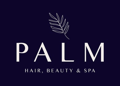 Palm Spa logo with elegant design in Torquay, England, GB.