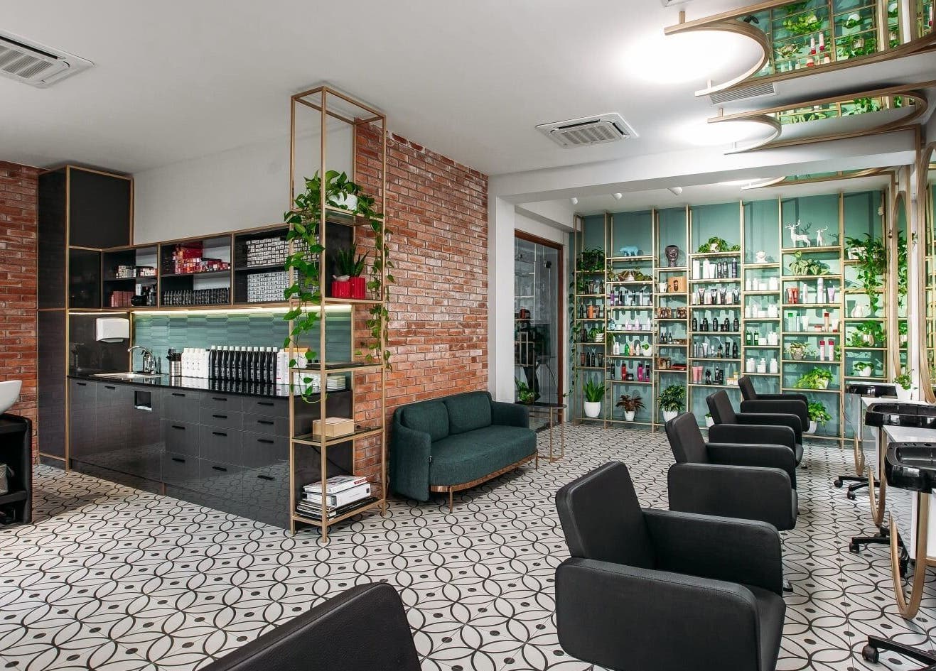 Elegant interior of MG esthetica Madagoni, Rustavi, Kvemo Kartli, GE; showcasing luxury salon setup.