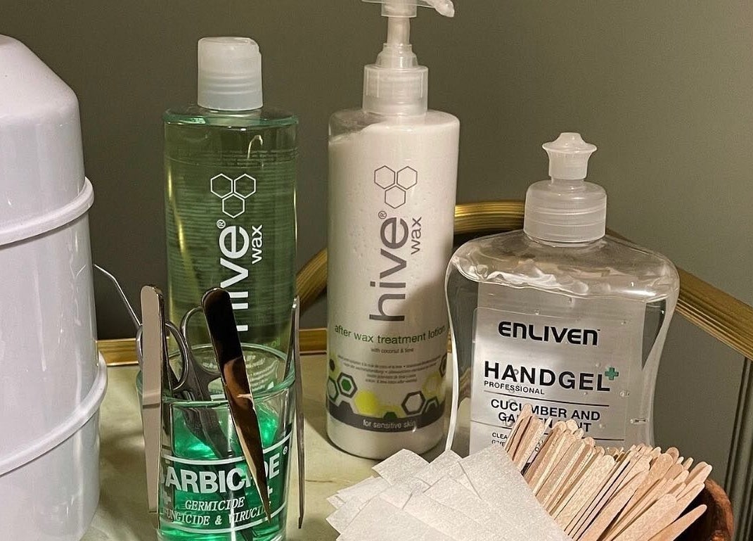 Waxing products and tools at Billie’s Brows and Nails, Hastings, England, GB for premium beauty care.