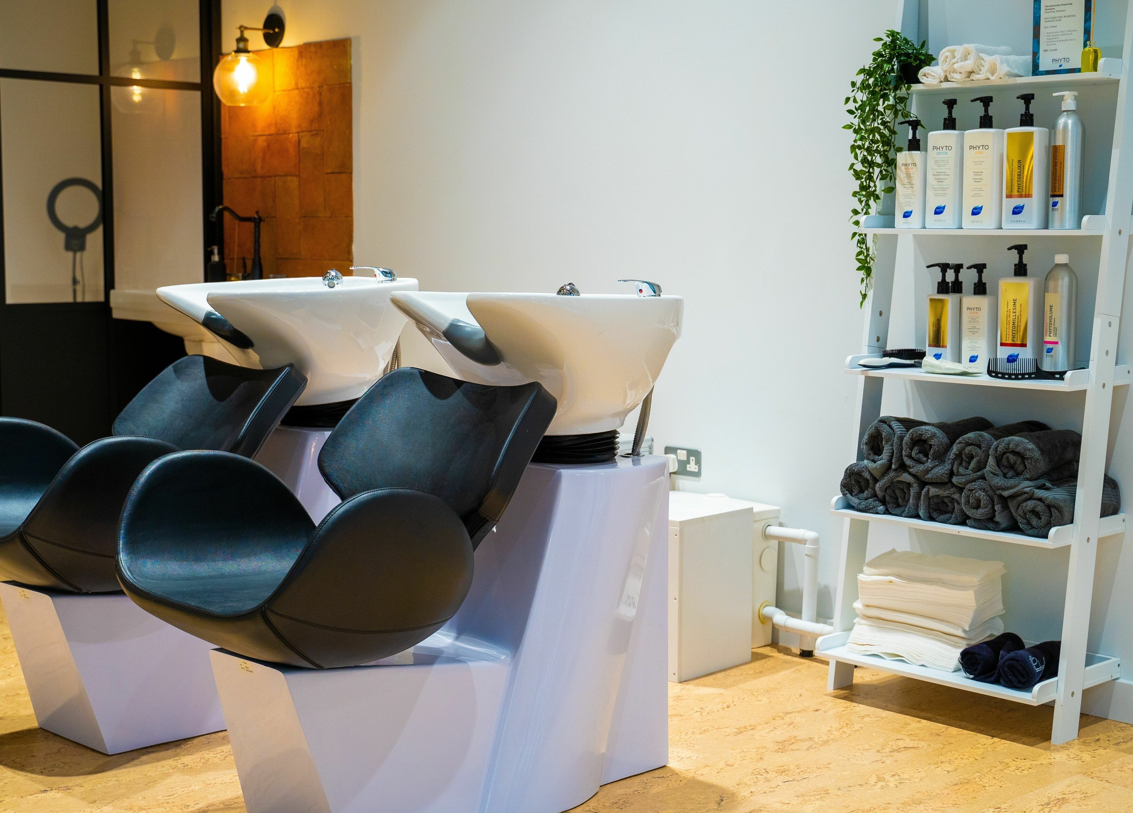 Chic hair washing station at Chop Chop London Wembley Park, Park, London, England, GB.