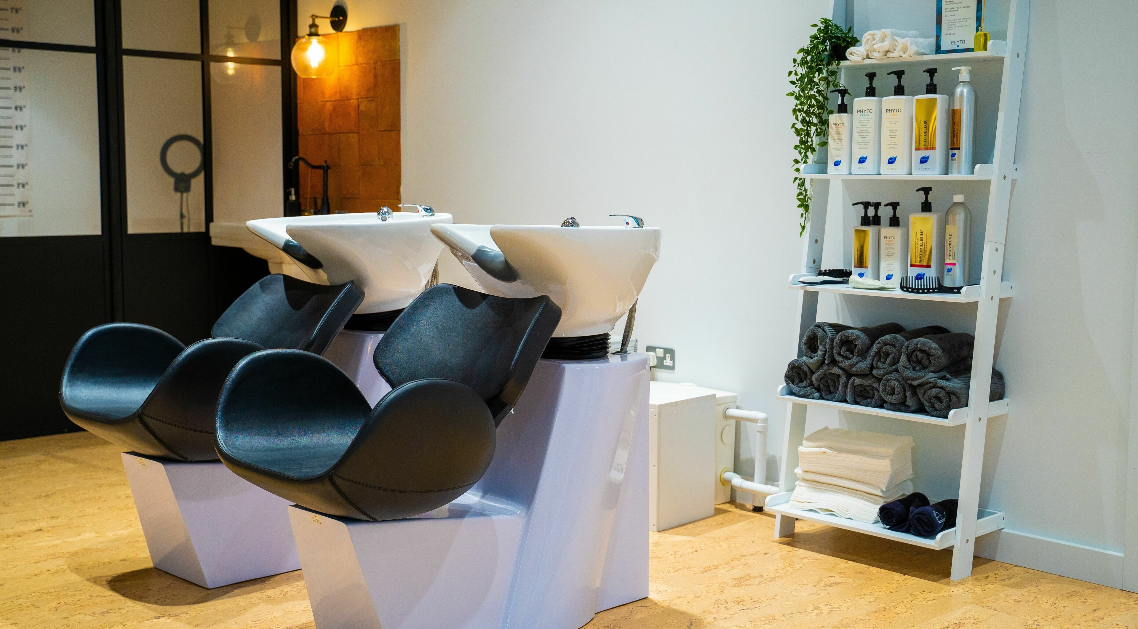 Chic hair washing station at Chop Chop London Wembley Park, Park, London, England, GB.