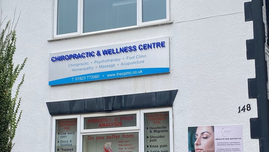 Intuitive Bodywork facade with wellness signage in Rickmansworth, England, GB.