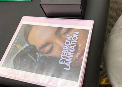 Eyebrow Lamination course material at Foxy Gyal Beauty, Las Vegas, Nevada, US.
