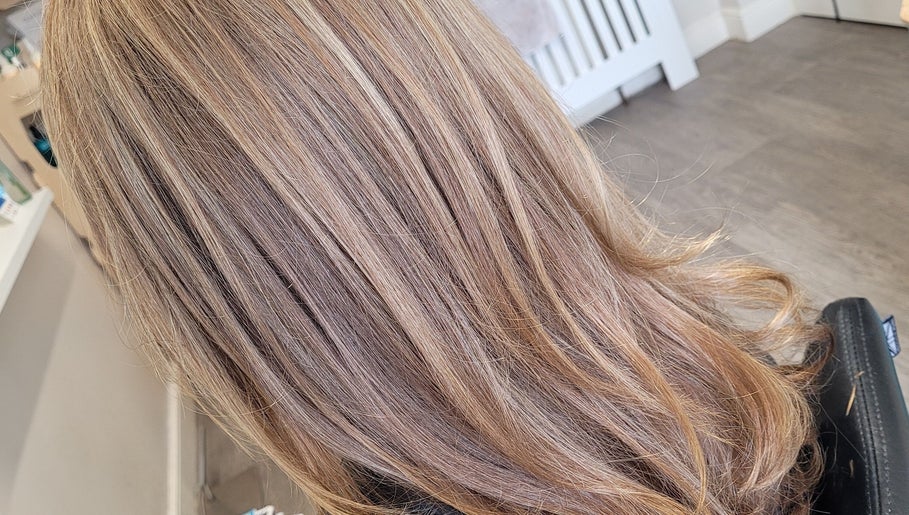 Elegant blonde highlights at Bellissimo Hair, Liversedge roberttown, England, GB.