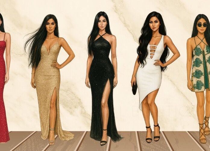 Illustration of elegant fashion at Glow Studio, Sandton, Gauteng, ZA, showcasing diverse style options.