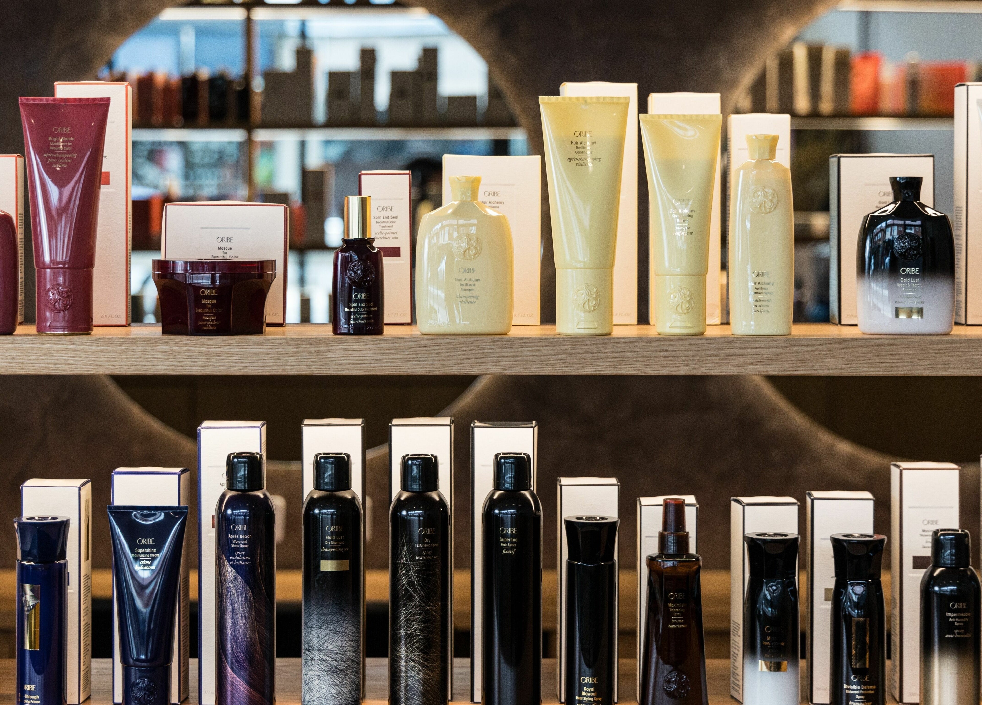 Elegant display of luxury beauty products at Mokosh Studio, Bondi Beach, New South Wales, AU.