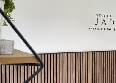 Interior decor of Jade Lashes Brows Beauty Studio, Baston, England, GB, showcasing a modern minimalist style.