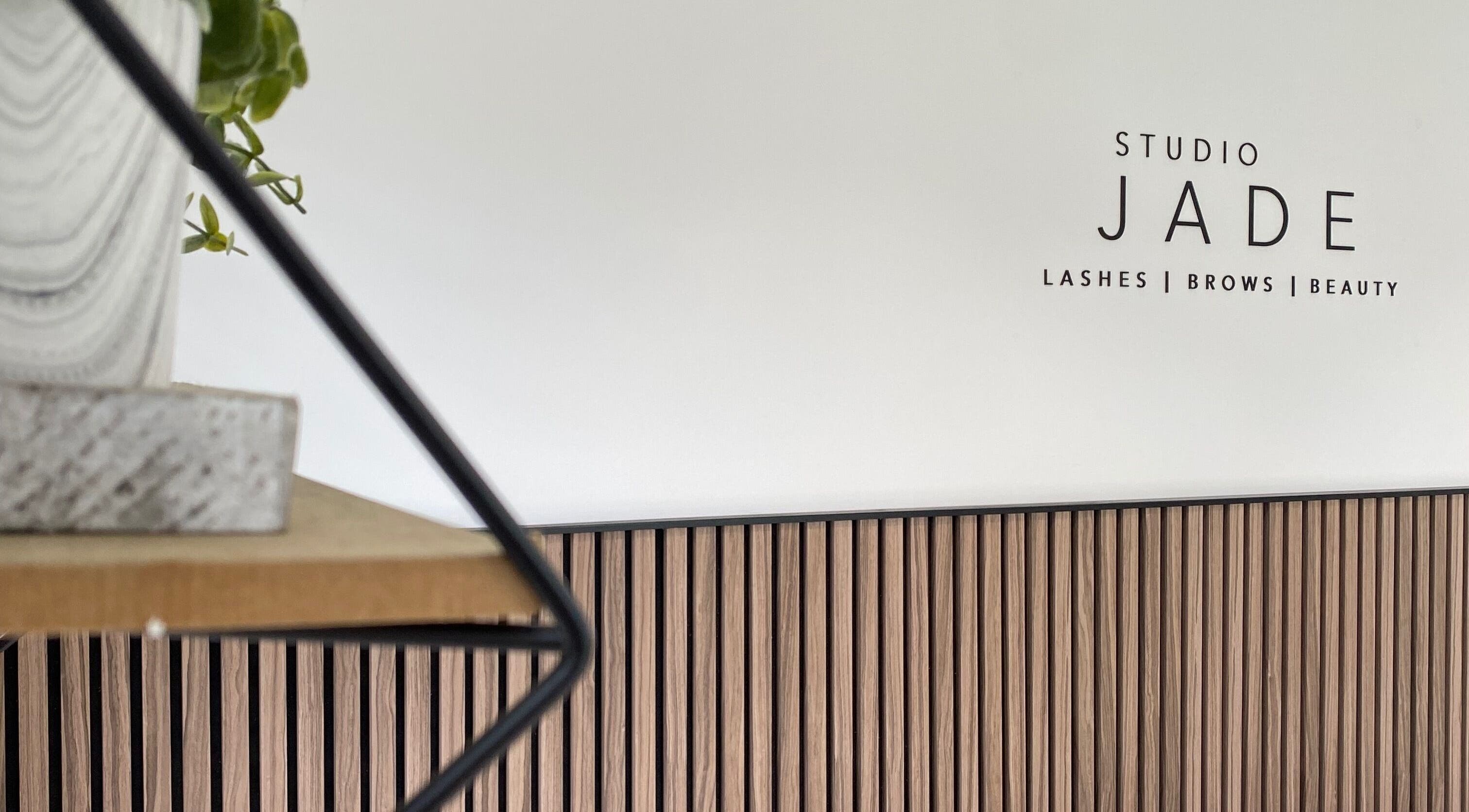 Interior decor of Jade Lashes Brows Beauty Studio, Baston, England, GB, showcasing a modern minimalist style.