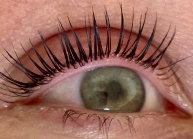 Close-up of elegant lashes from Jade Lashes Brows Beauty Studio in Baston, England, GB.