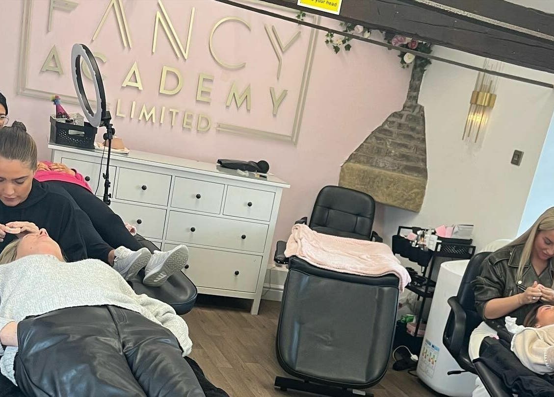 Clients enjoying treatments at Fancy Academy Limited in Swinton, England, GB, showcasing skilled beauty services.