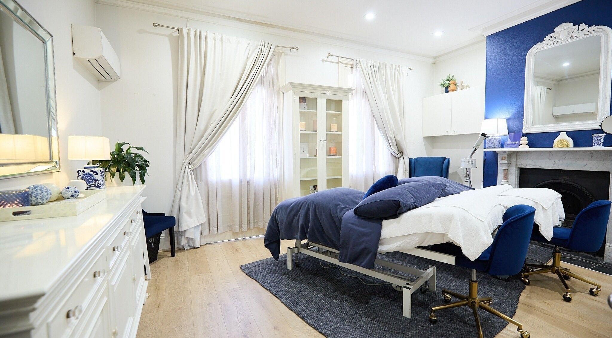 Luxurious treatment room at The Skin Code By Bronzalicious in North Sydney, New South Wales, AU.