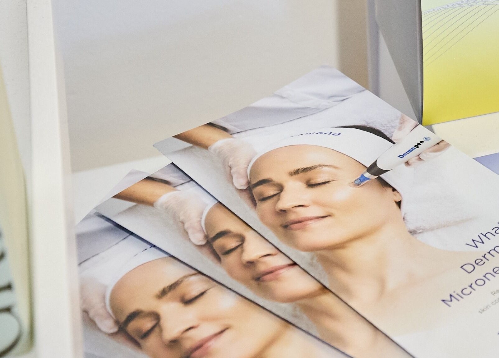 Microneedling brochures at The Skin Code By Bronzalicious, North Sydney, New South Wales, AU.
