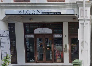 Front of I.C.O.N by Hair Visual in Singapore, Singapore, SG, showcasing a stylish salon entrance.