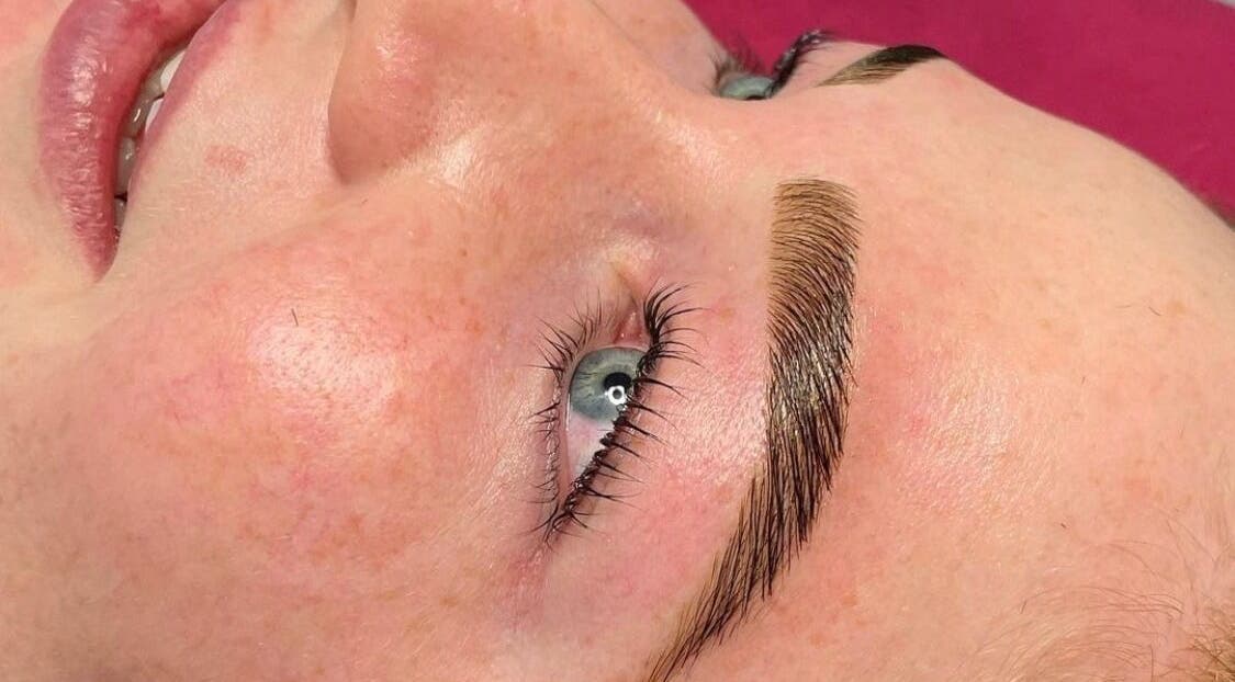 Close-up of styled eyebrows at NEW LOCATION T. Brows, Lashes & CO BUDERIM, Buderim, Queensland, AU.