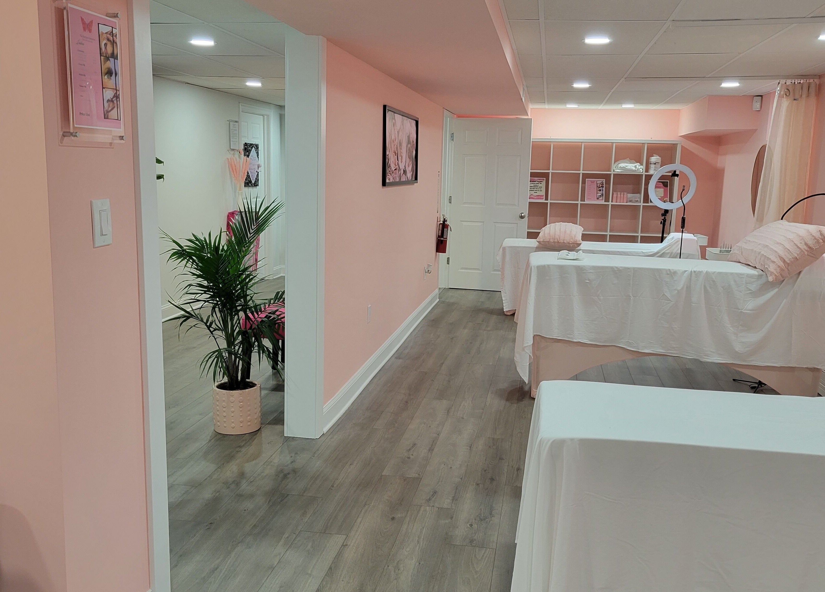Elegant interior of The SkinCare Connection, Skin and Lash spa in Bensalem, Pennsylvania, US.