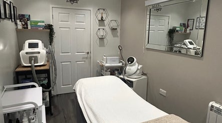 Relaxing treatment room at Beauty at No.28 in Blandford Forum, England, GB with modern equipment.