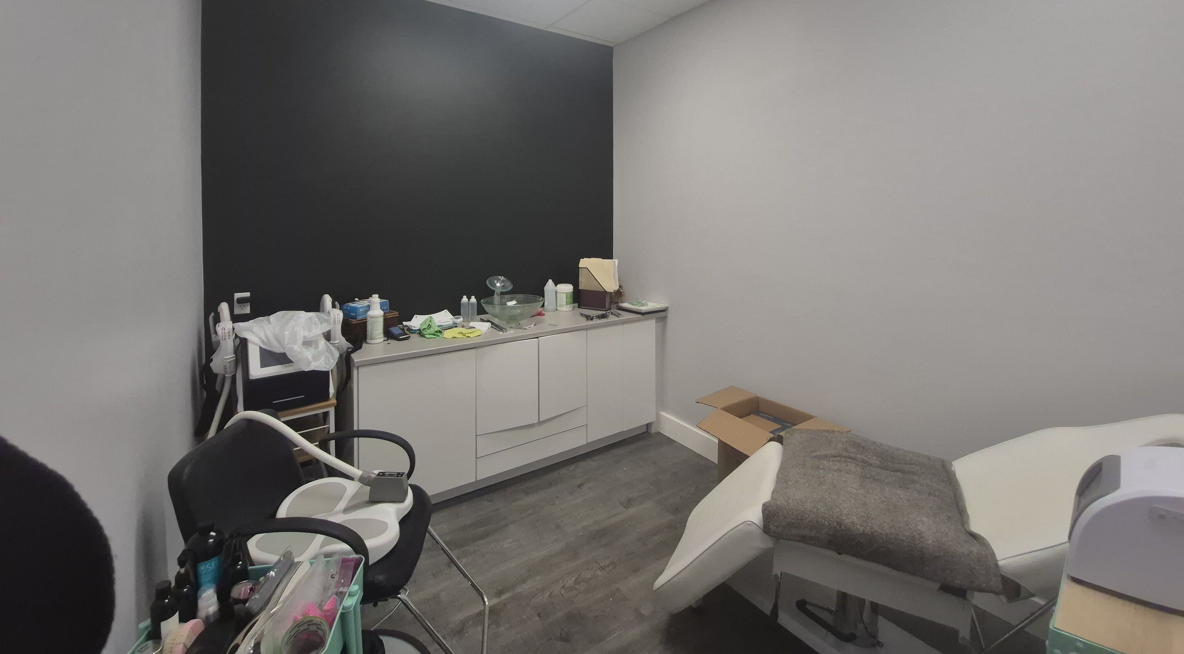 Modern treatment room at Body Sculpting By Jenn, Peterborough, Ontario, CA.