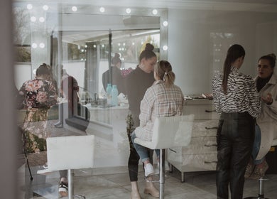 Interior of Studio Luxe Collective, Bloemfontein, Free State, ZA showing beauty treatments in progress.