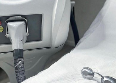 Laser machine at LUMA Laser and Beauty in Salford, England, GB, showcasing advanced treatment technology.