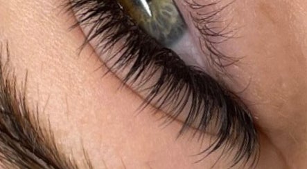 Close-up of beautifully styled eyelashes at LUMA Laser and Beauty, Salford, England, GB.