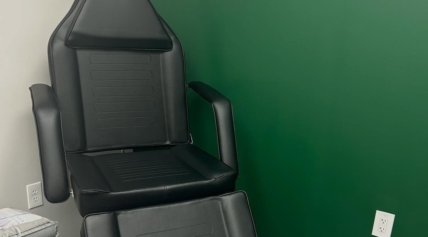 Comfortable black beauty chair at Nails by Kzerbs, Willoughby Hills, Ohio, US.