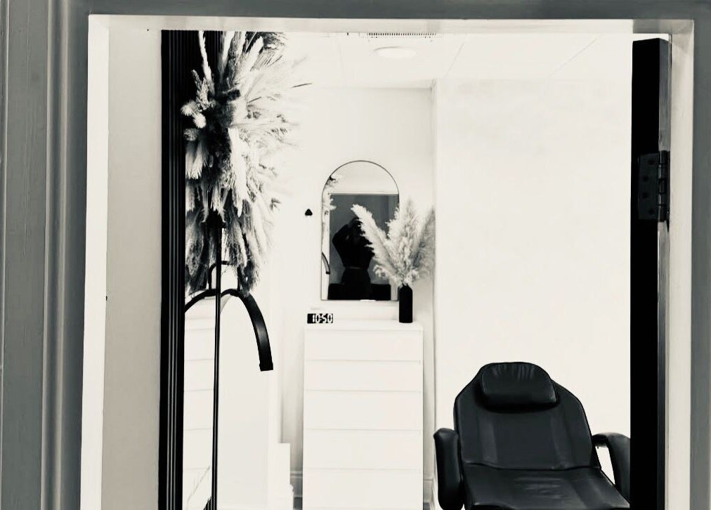 Bright, stylish treatment room at NS Aesthetics & Beauty, Shildon, England, GB. Elegantly designed for comfort.