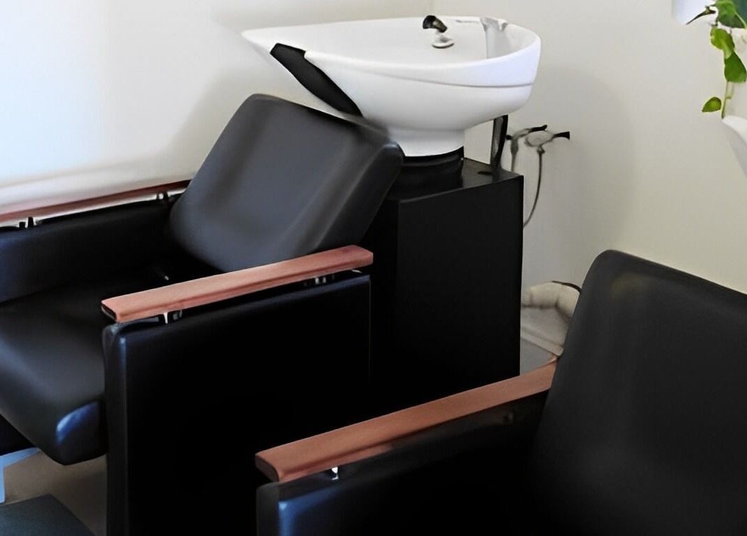Luxurious salon shampoo chairs at Boho Bombshell, White Gum Valley, Western Australia, AU.