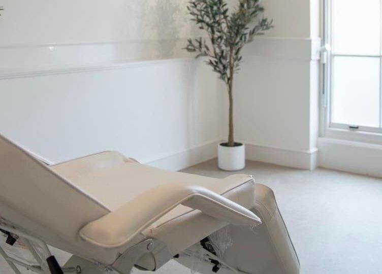 Relaxation room with a treatment chair at Be. Laser and Skin Clinic, Taunton, England, GB.