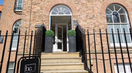 Charming entrance to Be. Laser and Skin Clinic, Taunton, England, GB with welcoming plants.