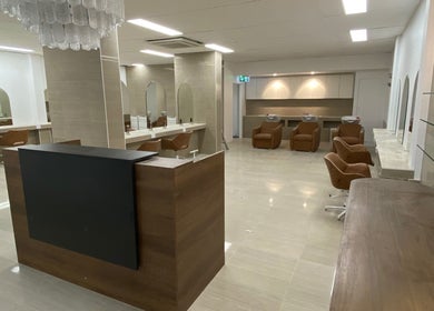 Modern, elegant interior of Studio Black North Beach, North Beach, Western Australia, AU with styling stations.