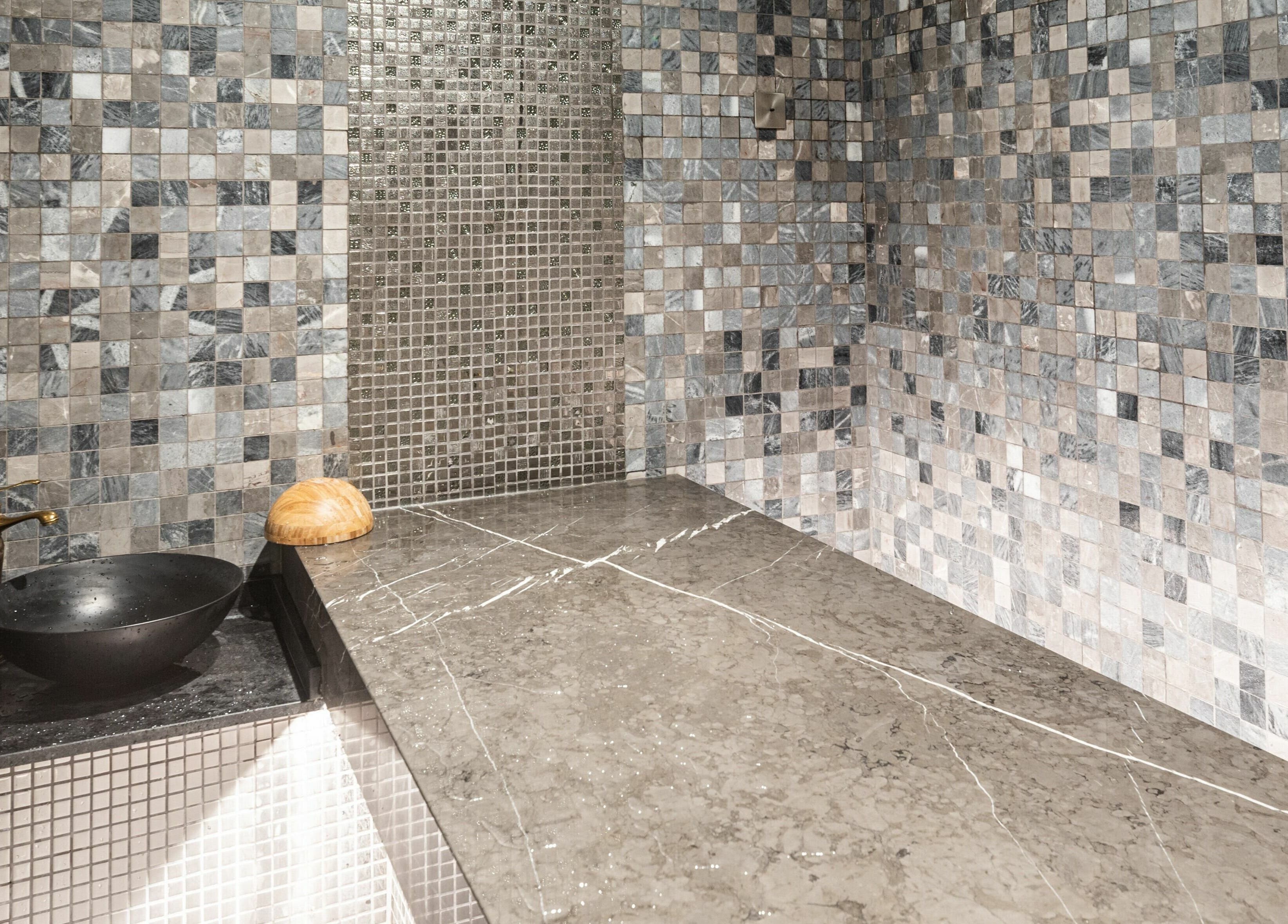 Elegant spa room with mosaic tiles at Spa Room By Anadiya Beauty Salon Ltd., Dubai, Dubai, AE.