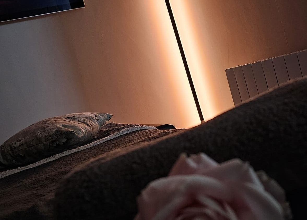 Relaxing spa room at Soul Bliss with Sayyada, Tamworth, England, GB, featuring cozy decor and soft lighting.