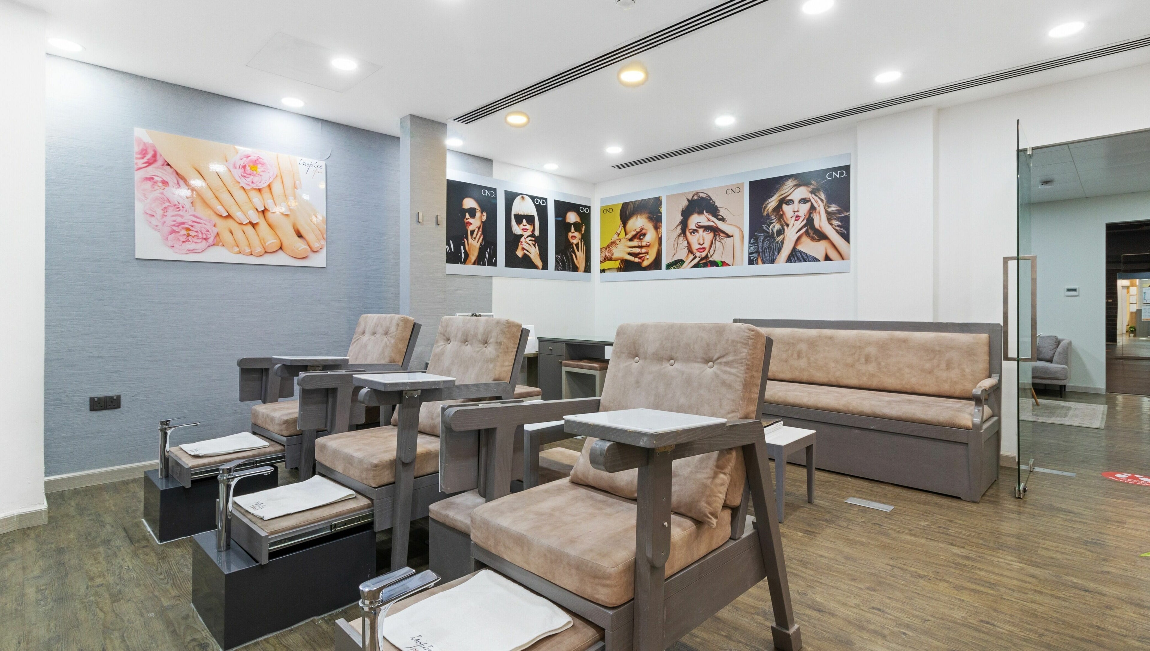 Relaxing pedicure chairs at Inspire Spa, Abu Dhabi, Abu Dhabi, AE, offering a serene beauty experience.