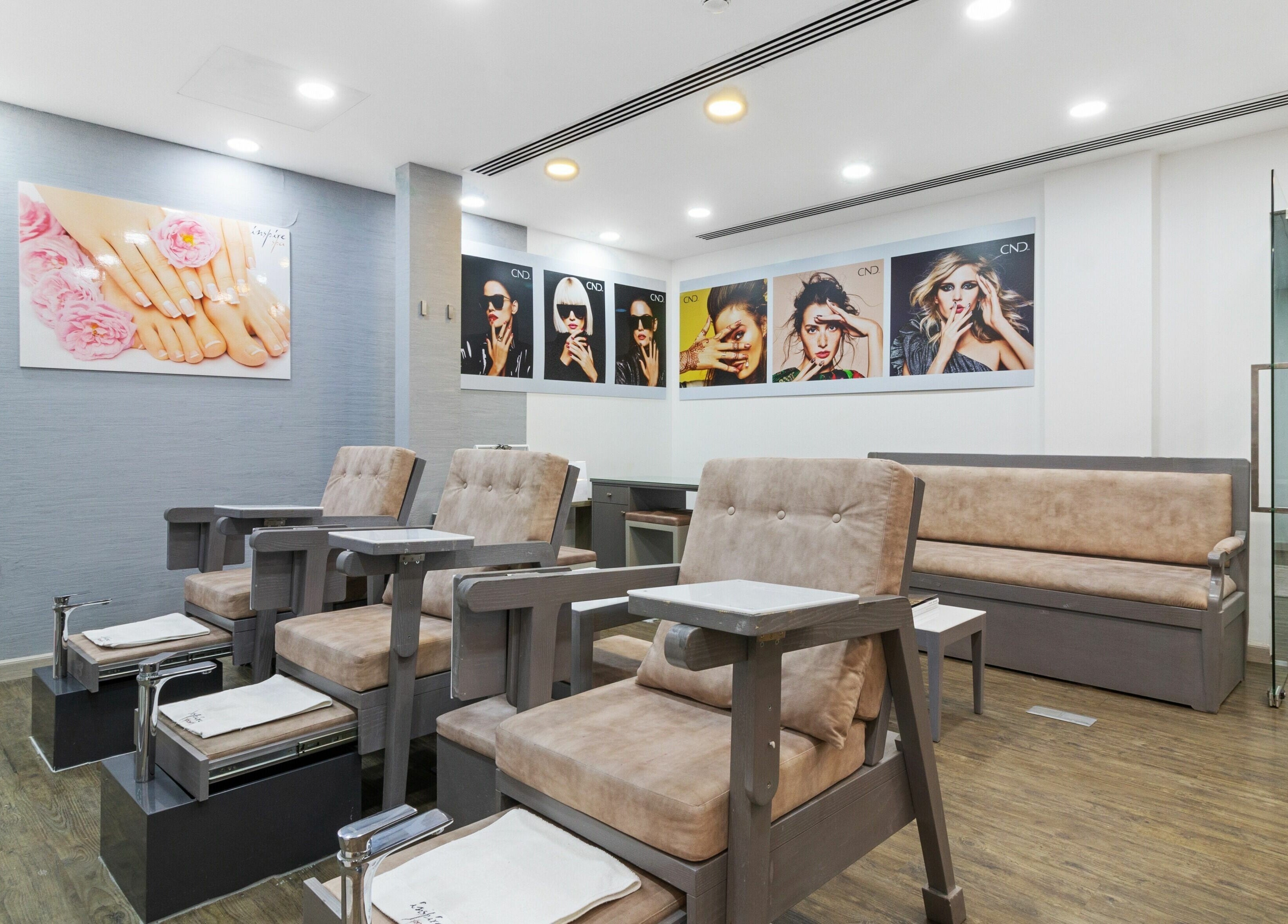 Relaxing pedicure chairs at Inspire Spa, Abu Dhabi, Abu Dhabi, AE, offering a serene beauty experience.