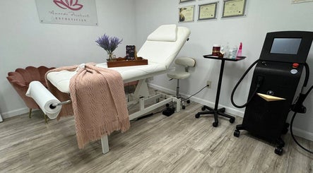 Relaxing treatment room at Brazilian Beauty Spa, Peabody, Massachusetts, US, with a comfy massage table.