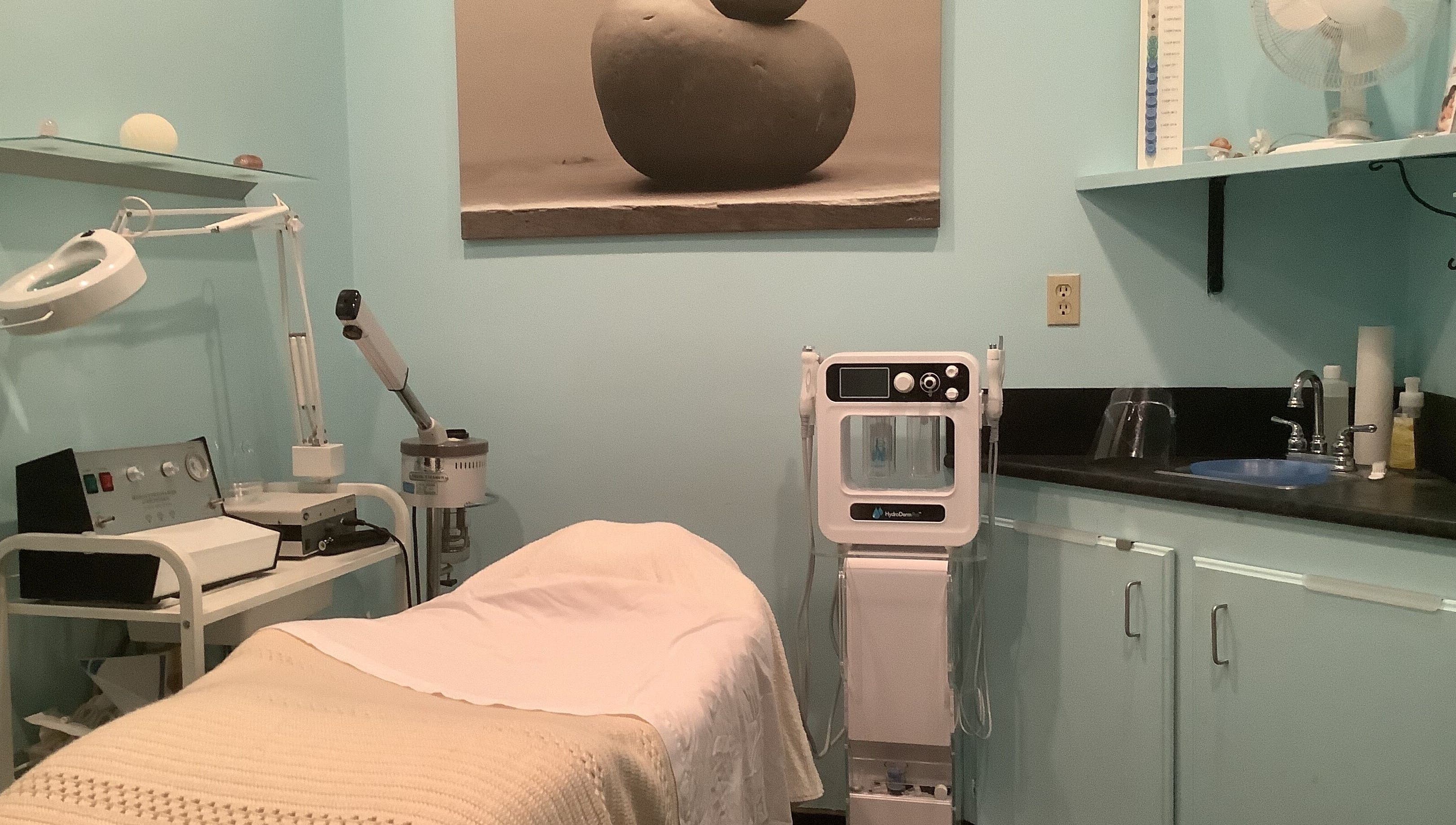 Cozy treatment room at Salon and Spa Haven Wellness, Vancouver, British Columbia, CA, with spa equipment.