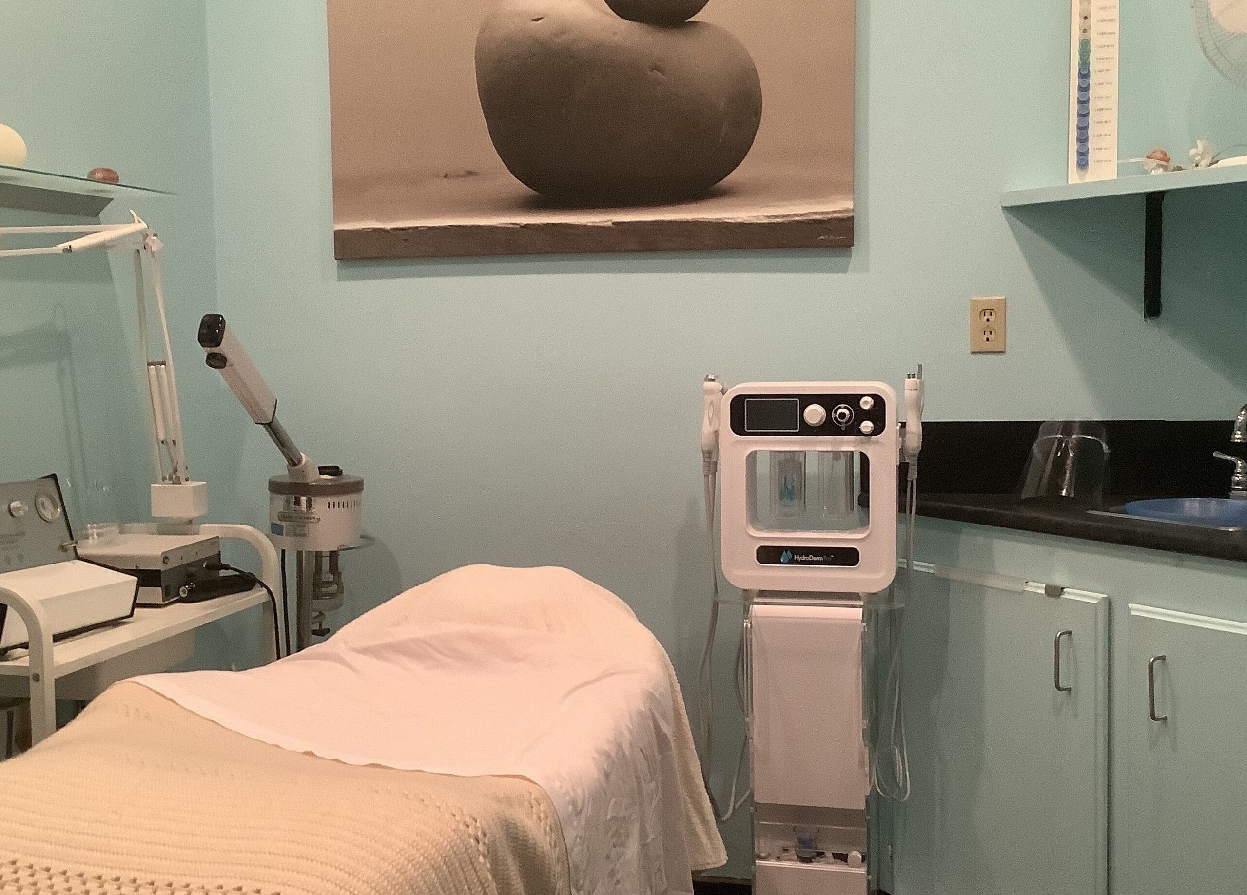 Cozy treatment room at Salon and Spa Haven Wellness, Vancouver, British Columbia, CA, with spa equipment.