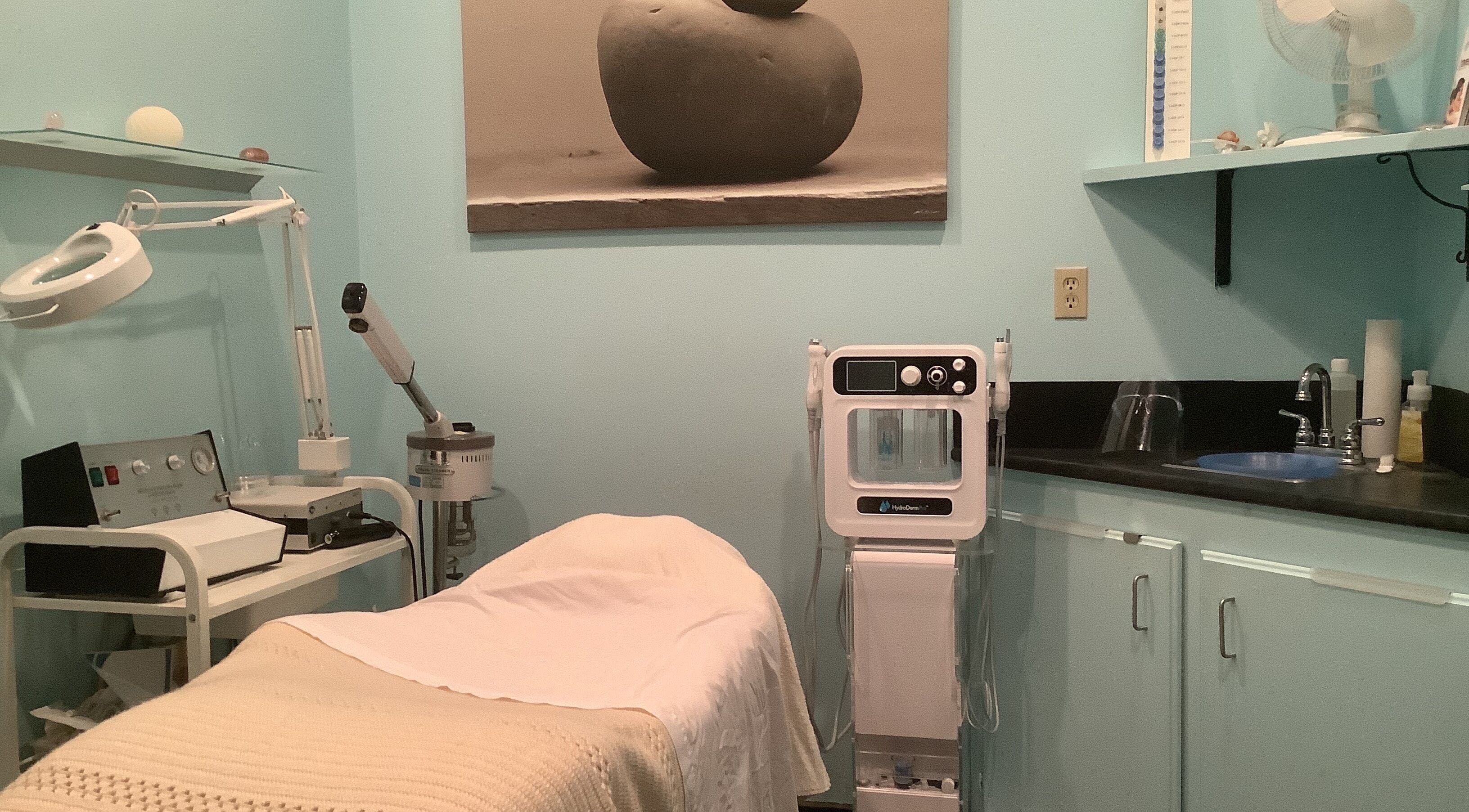 Cozy treatment room at Salon and Spa Haven Wellness, Vancouver, British Columbia, CA, with spa equipment.