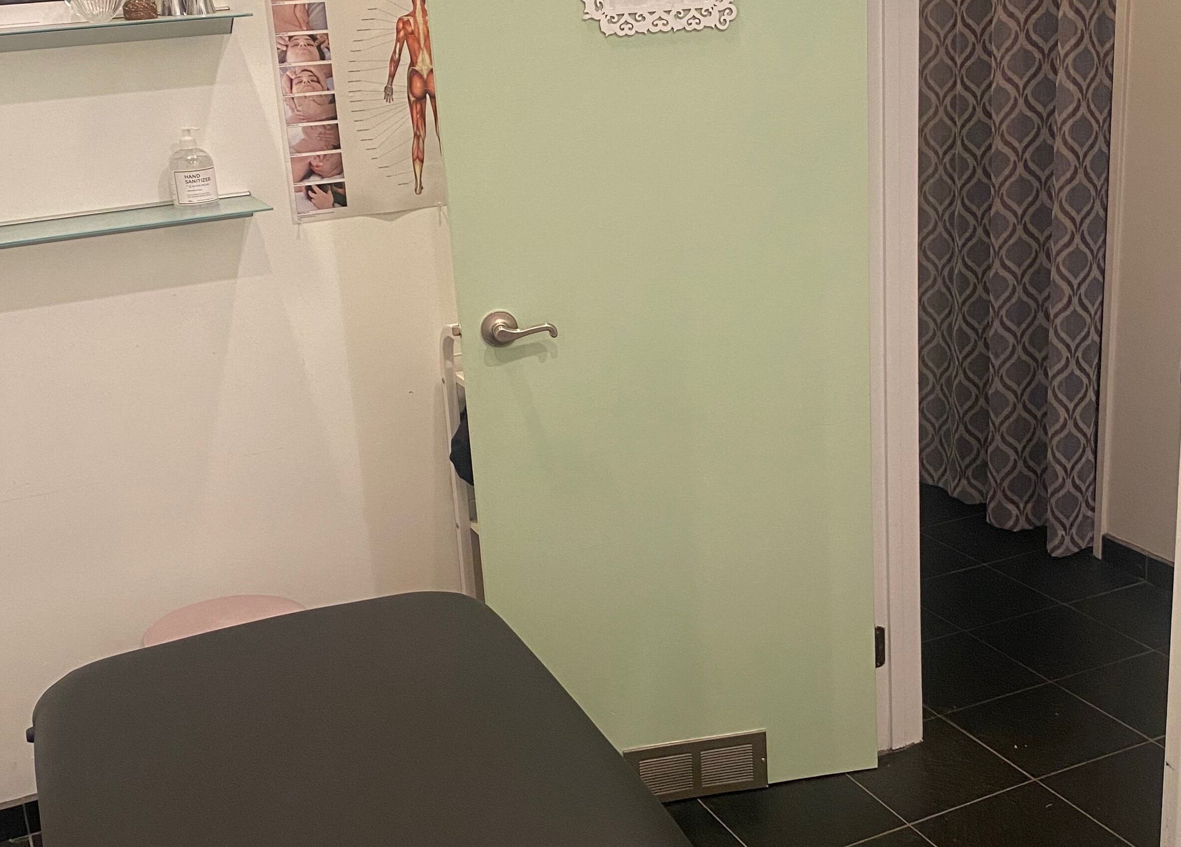 Intimate treatment room at Salon and Spa Haven Wellness in Vancouver, British Columbia, CA.